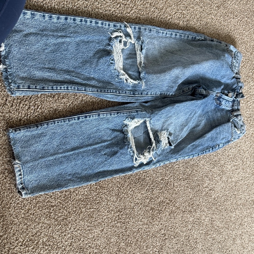 PacSun Light Blue Ripped Boyfriend Jeans